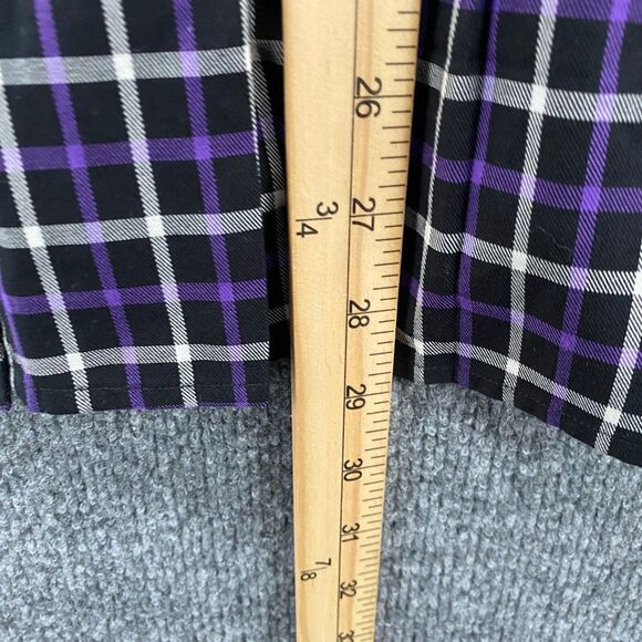 Chaps Shirt Womens 2X Blue Plaid Button Up Long Sleeve Career Office Preppy - Picture 8 of 8